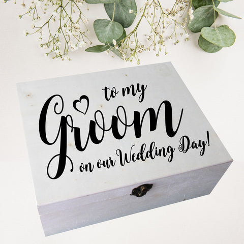 Wedding Gift Box, Bride & Groom Gift Box, Wooden Box or your Bride/Groom 25cm x 20cm