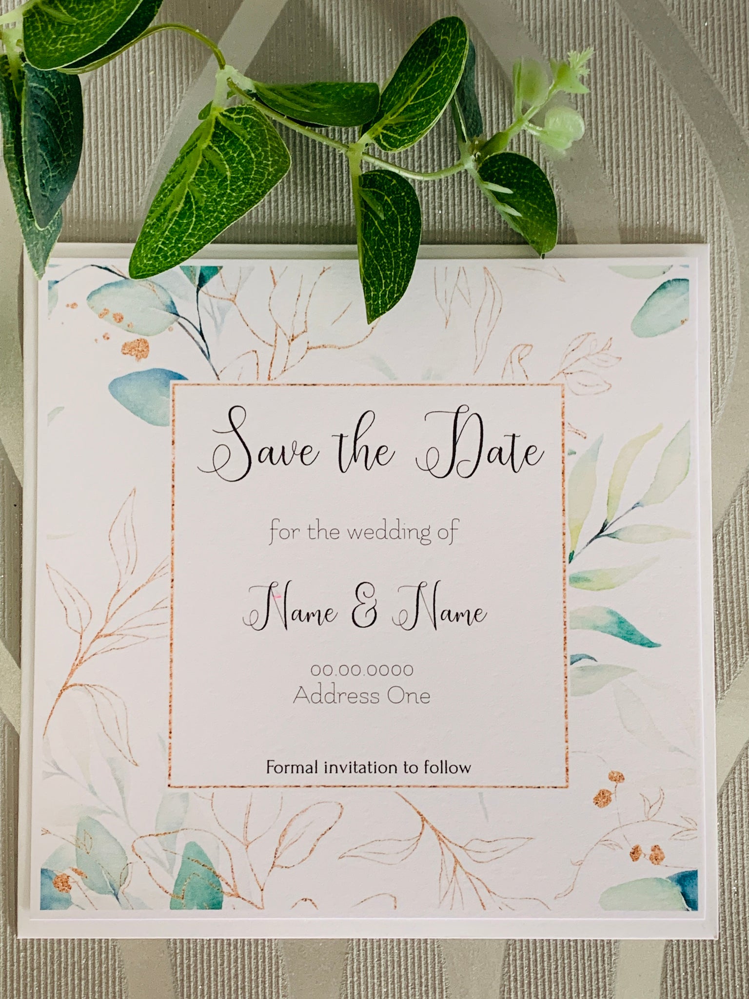 eucalyptus save the dates