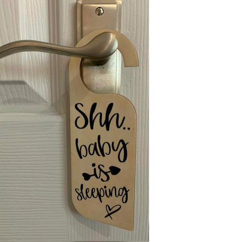 Wooden Door Hanger | Shh baby is sleeping