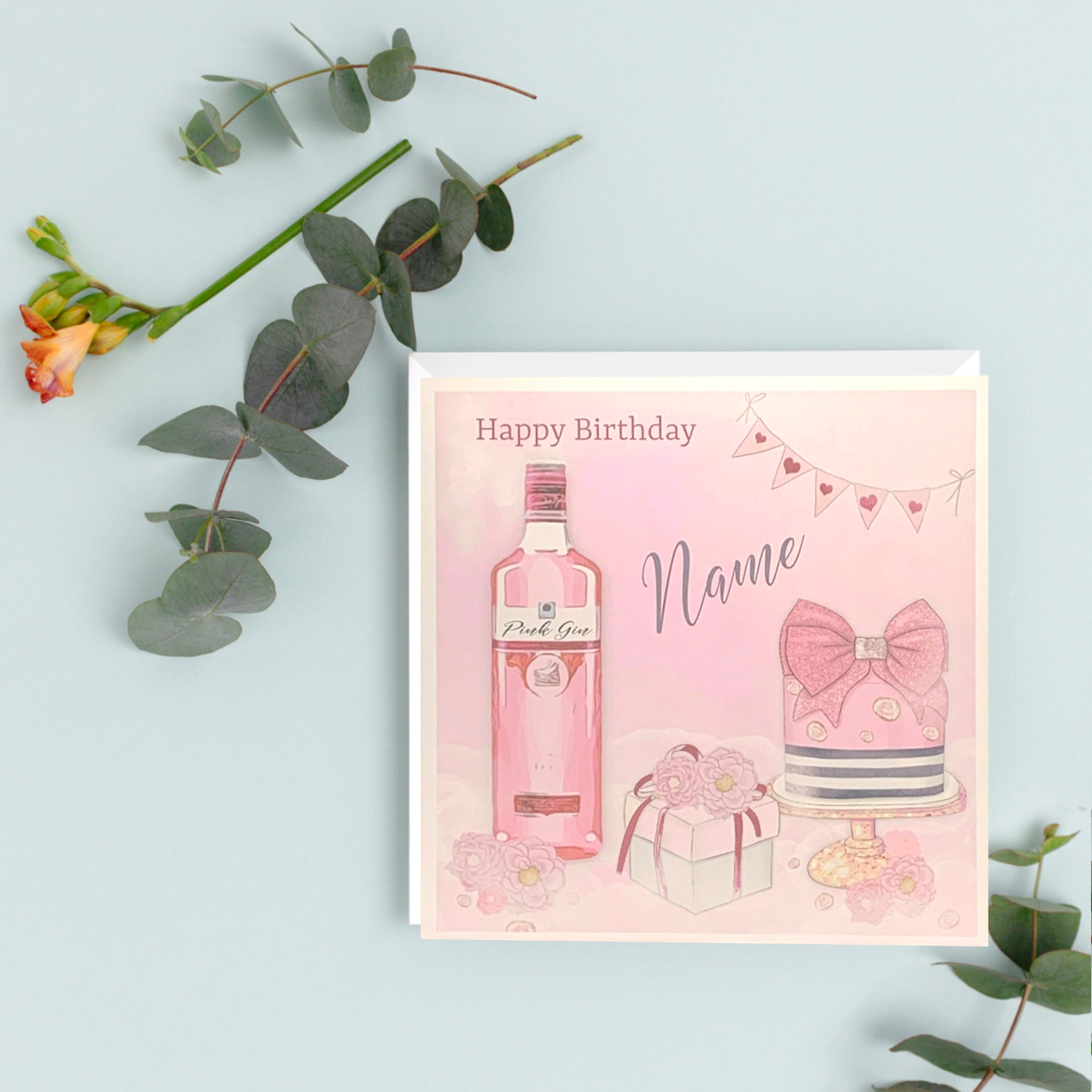 Personalised Birthday Card | Greeting Card | Gin inspired