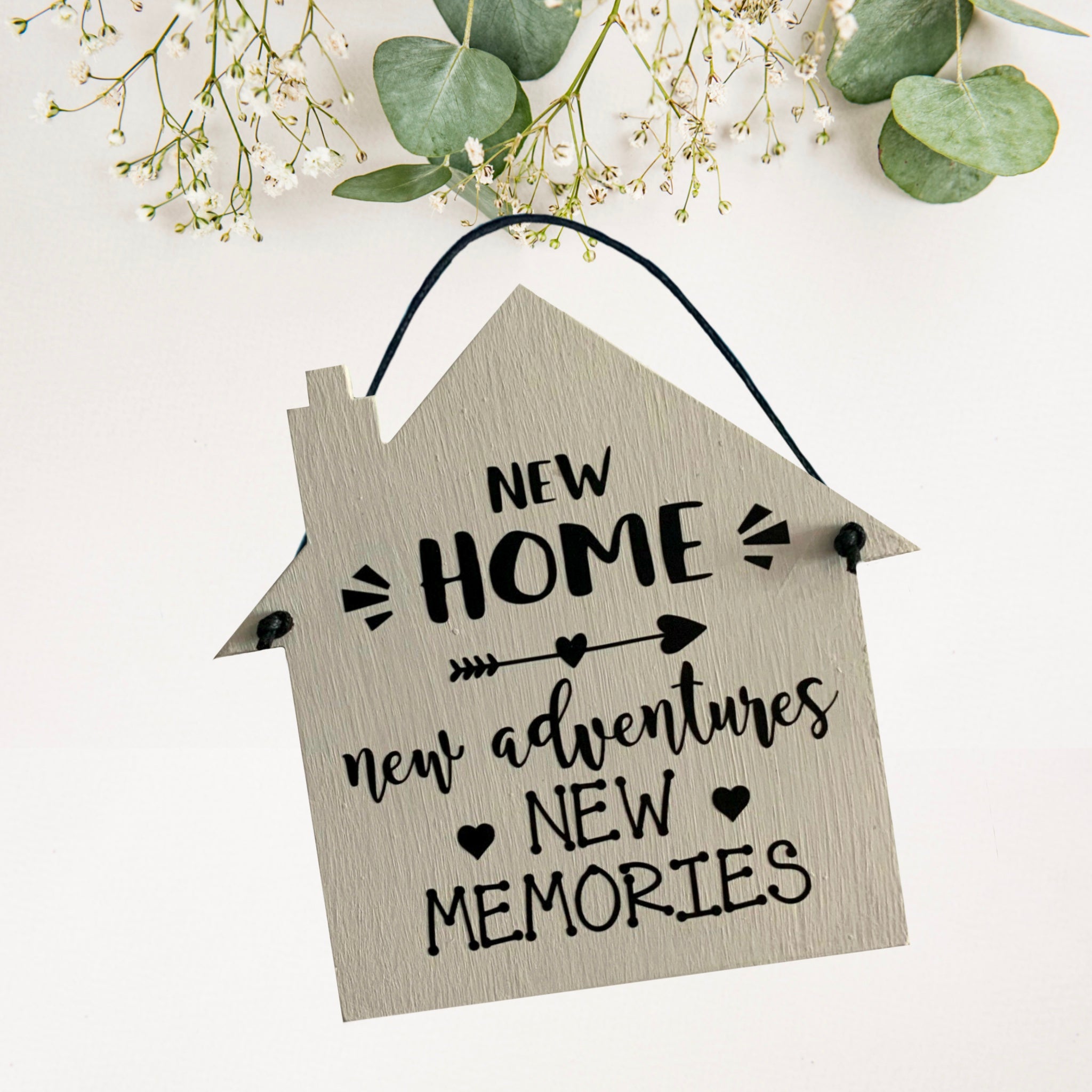 New Home, New Adventures, New Memories | New Home Sign | Moving In Gift | Wall Plaque