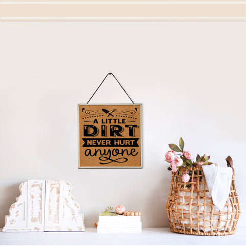 Wooden wall hanging novelty sign 15cm 