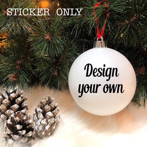 design your own christmas bauble 