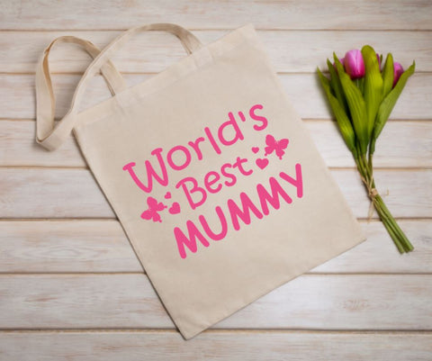 Personalised shopping bag for mummy in pink