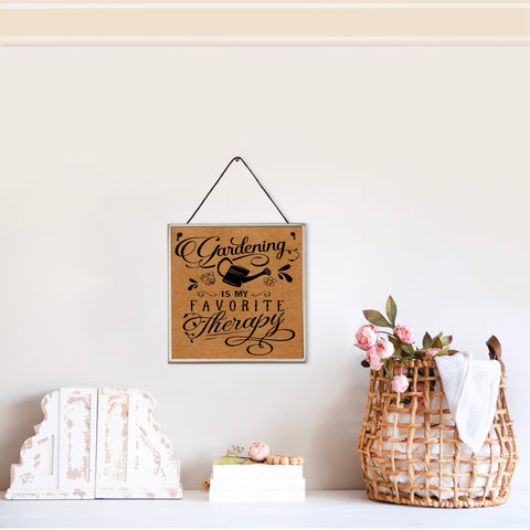 Gardening is my therapy | Novelty wall plaque | Garden inspired sign | 15cm x 15cm