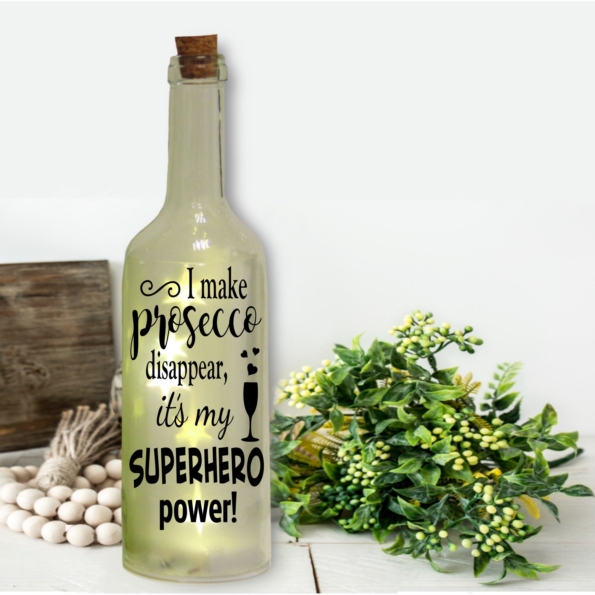 Bottle Sticker | I make Prosecco disappear it's my superhero power