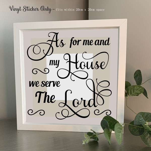 Religious phrase home decoration box frame in white
