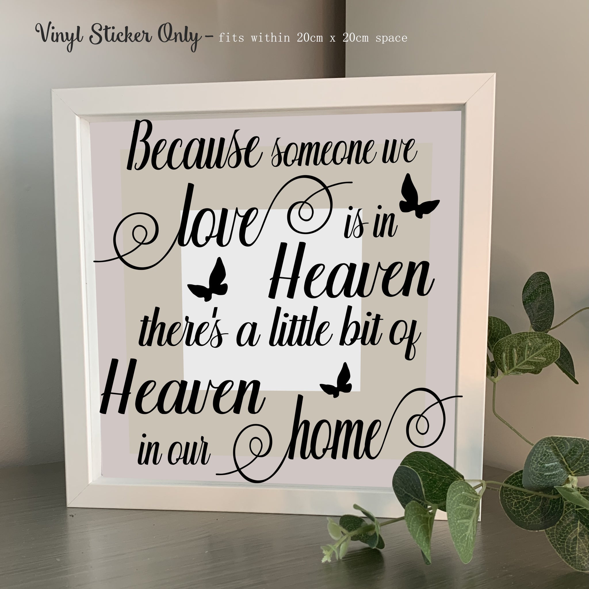 Memory box frame vinyl sticker