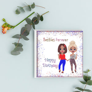 Best friends forever birthday card handmade