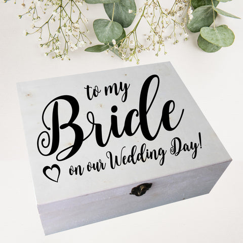 To my Bride/Groom on our Wedding Day | Box Sticker | Die Cut Vinyl Sticker ONLY