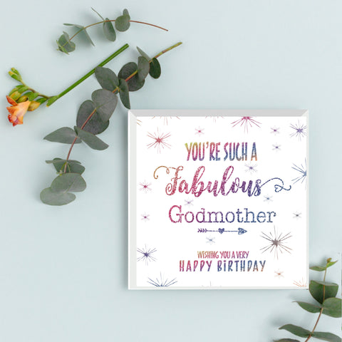 You're such a fabulous Godmother | Happy Birthday Godmother | Greeting Card