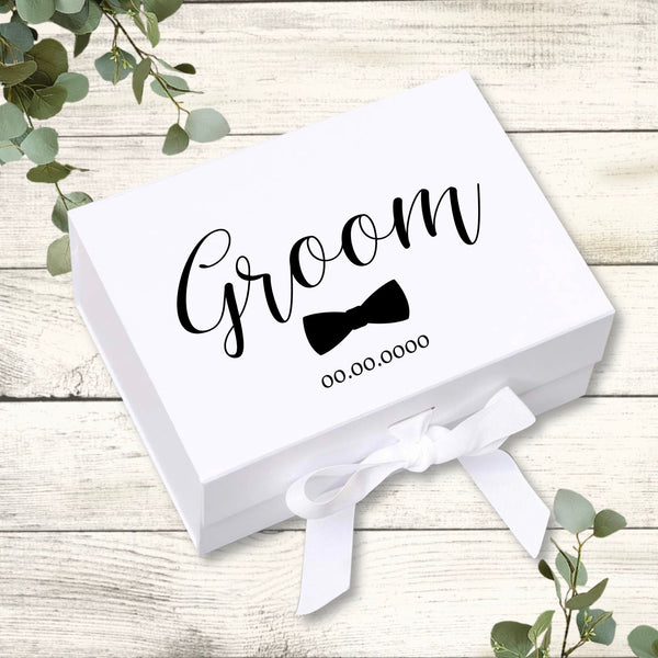 groom wedding gift box