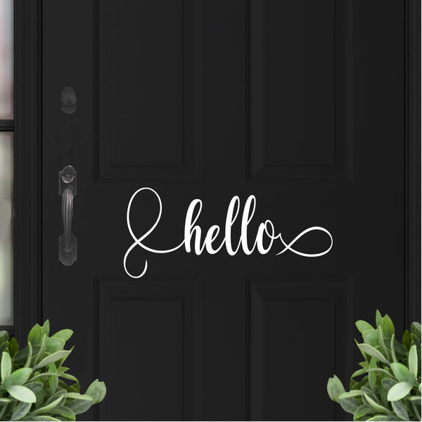 hello door decal