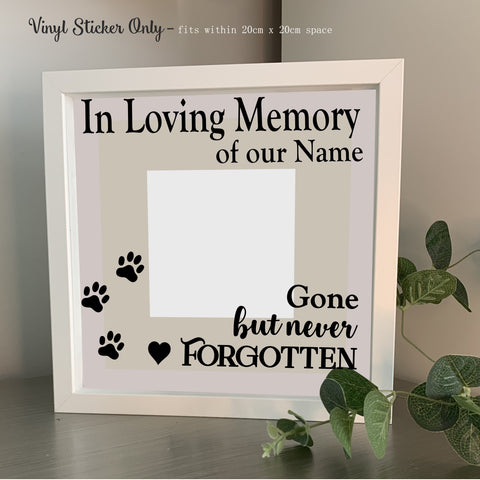 In Loving Memory | Pet Memorial | Paw Prints | Die Cut Vinyl Sticker