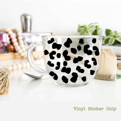 Leopard print sticker | Coffee mug decals | Stickers for glass mugs | Mug Sticker only