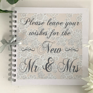 Please leave your wishes for the new Mr & Mrs  | 8” x 8” Scrapbook/Album/Wedding Memories