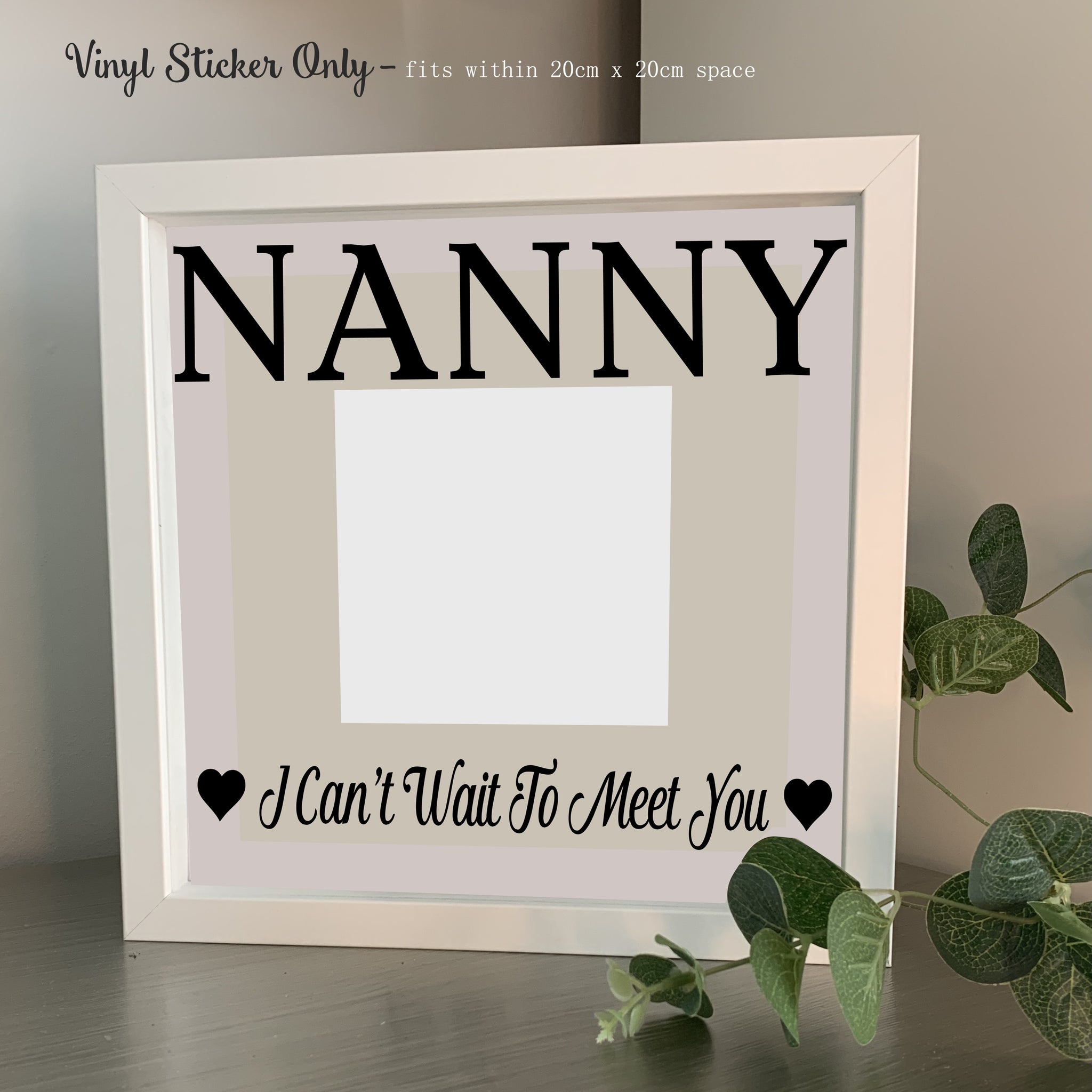 Nanny I can't wait to me you | Die cut vinyl sticker