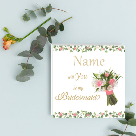 Will you be my Bridesmaid | Personalised Greeting Card