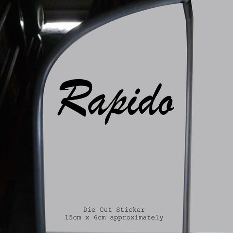 rapido sticker for motorhome or scooter