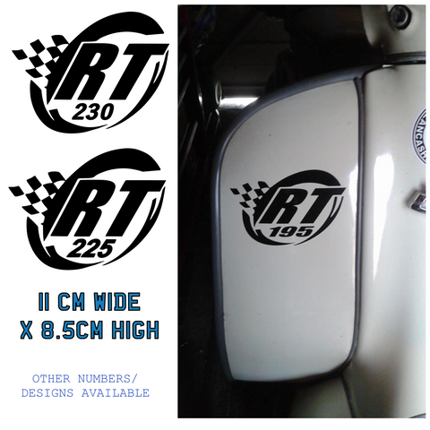 Motorcycle/Scooter Stickers | RT195, RT225 , RT230 | Die Cut Vinyl Sticker