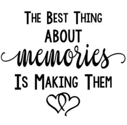 The best thing about memories is making them | Photo Album, Photo Frame, Glass Block Decal