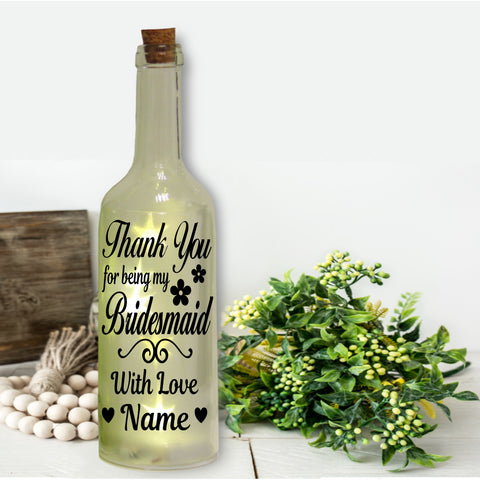 Thank you for being my Bridesmaid | Bottle Sticker