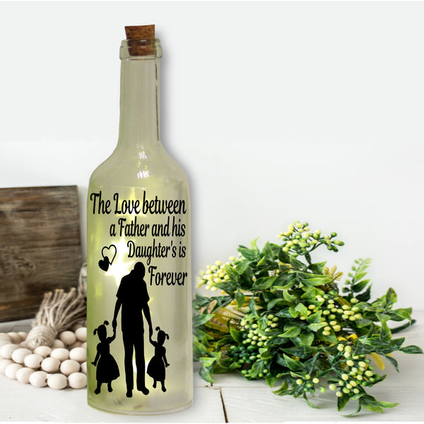 The Love Between a Father and His Daughter is Forever | Bottle Sticker
