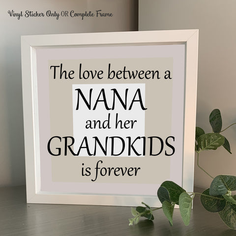 Personalised photo frame for Nana from the Grandkids
