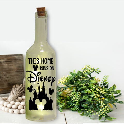 Bottle Sticker | This home runs on Disney