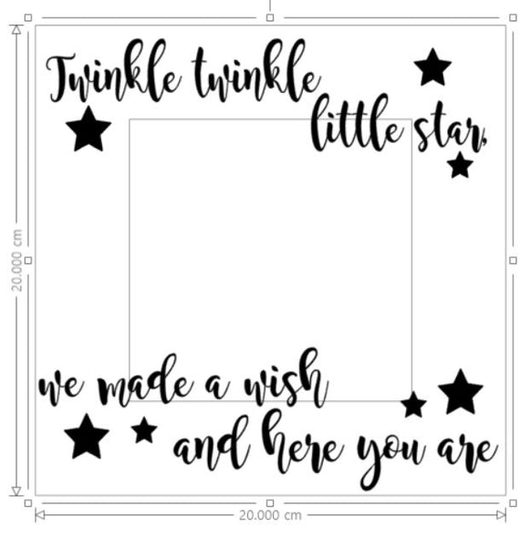 Twinkle Twinkle little star, we made a wish and here you are  | Die Cut Vinyl Sticker