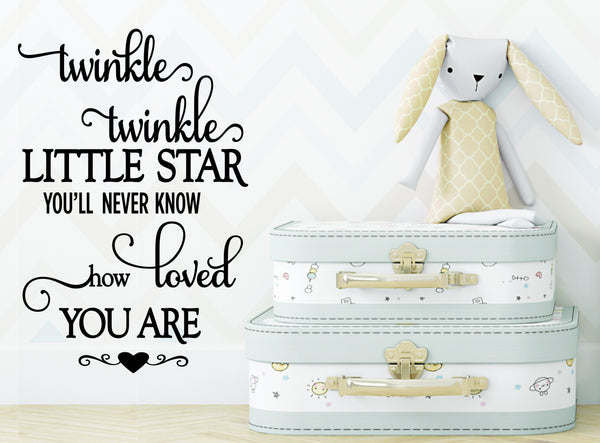 Twinkle Twinkle little Star | A4 Wall Art | Die Cut Sticker