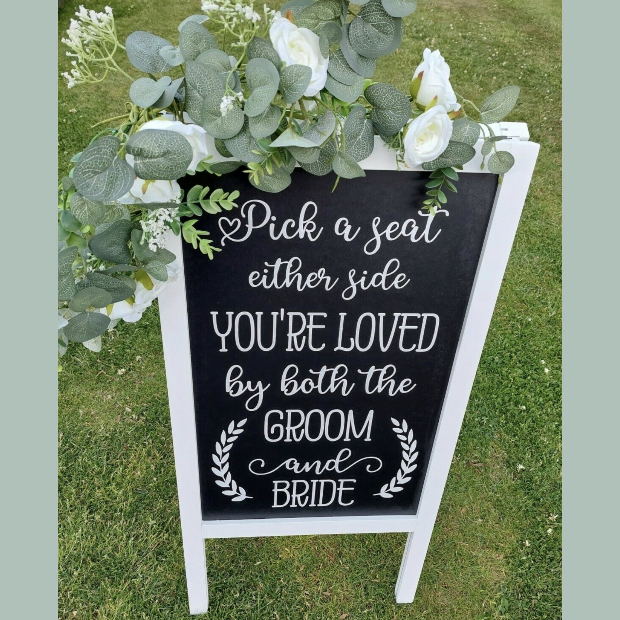 wedding chalkboard sign personalised sticker