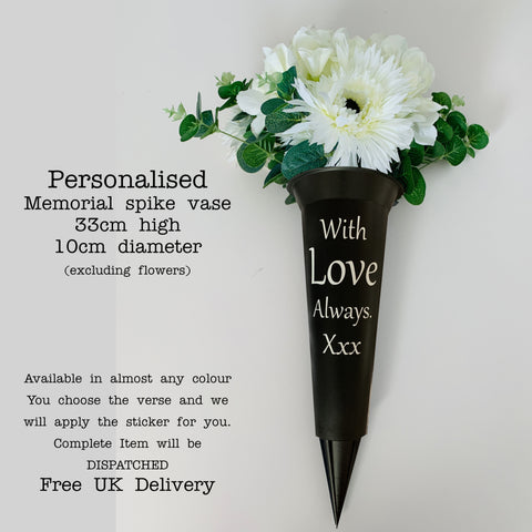 Grave Marker & Decoration | Grave Flower Pots | Personalised Graveside Pot | Funerals/Bereaved | With Love Always Xxx